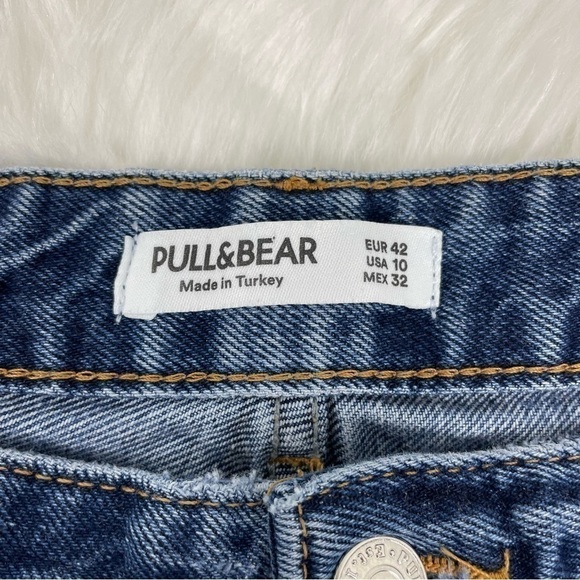 PULL&BEAR Mom Jeans, Medium Wash Size 10 - Picture 4 of 8